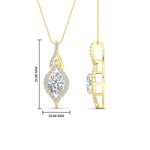 Load image into Gallery viewer, Oval Halo Pave Drop Necklace
