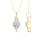 Load image into Gallery viewer, Oval Halo Pave Drop Necklace
