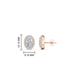 Load image into Gallery viewer, oval-halo-diamond-stud-earrings-in-rose-gold-FDEAR11209-NL-RG
