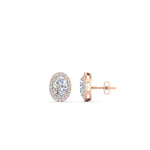 Load image into Gallery viewer, oval-halo-diamond-stud-earrings-in-rose-gold-FDEAR11209-NL-RG
