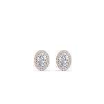 Load image into Gallery viewer, oval-halo-diamond-stud-earrings-in-rose-gold-FDEAR11209-NL-RG
