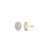 Load image into Gallery viewer, oval-halo-diamond-stud-earrings-in-yellow-gold-FDEAR11209-NL-YG
