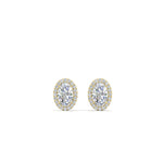 Load image into Gallery viewer, oval-halo-diamond-stud-earrings-in-yellow-gold-FDEAR11209-NL-YG
