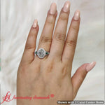Load image into Gallery viewer, oval-halo-edwardian-lab-diamond-ring-with-emerald-in-14k-white-gold-fdenr9778
