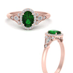 Load image into Gallery viewer, oval-halo-emerald-milgrain-engagement-ring-in-rose-gold-FD9786OVRGEMGR-NL-RG-GS.jpg
