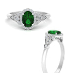 Load image into Gallery viewer, oval-halo-emerald-milgrain-engagement-ring-in-white-gold-FD9786OVRGEMGR-NL-WG-GS.jpg
