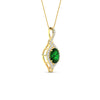 Load image into Gallery viewer, oval-halo-emerald-pave-drop-necklace-in-yellow-gold-fdpd11545gemgrangle3-nl-yg.jpg?v=1767586000