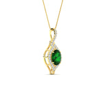 Load image into Gallery viewer, Oval Halo Pave Drop Necklace
