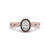 Load image into Gallery viewer, Oval Halo Infinity Vine Engagement Ring
