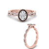 Load image into Gallery viewer, Oval Halo Infinity Vine Engagement Ring
