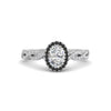 Load image into Gallery viewer, Oval Halo Infinity Vine Engagement Ring