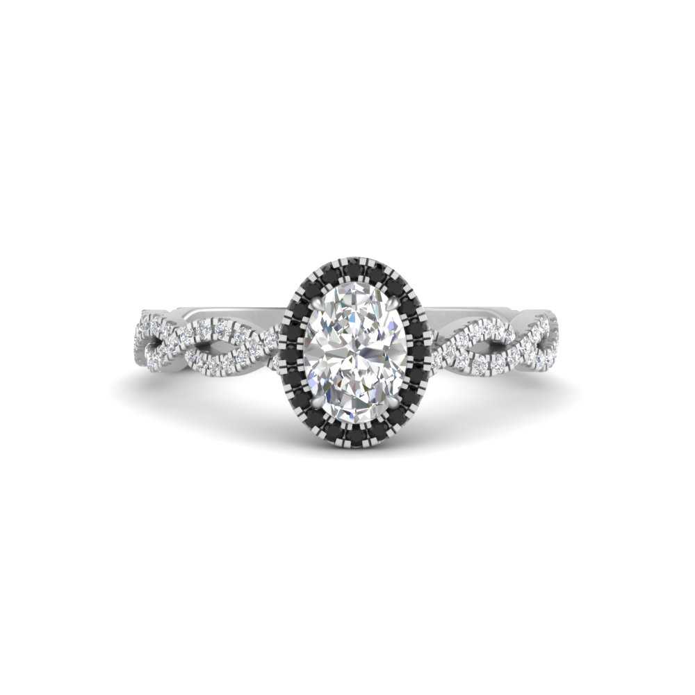 Oval Halo Infinity Vine Engagement Ring