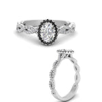 Load image into Gallery viewer, Oval Halo Infinity Vine Engagement Ring
