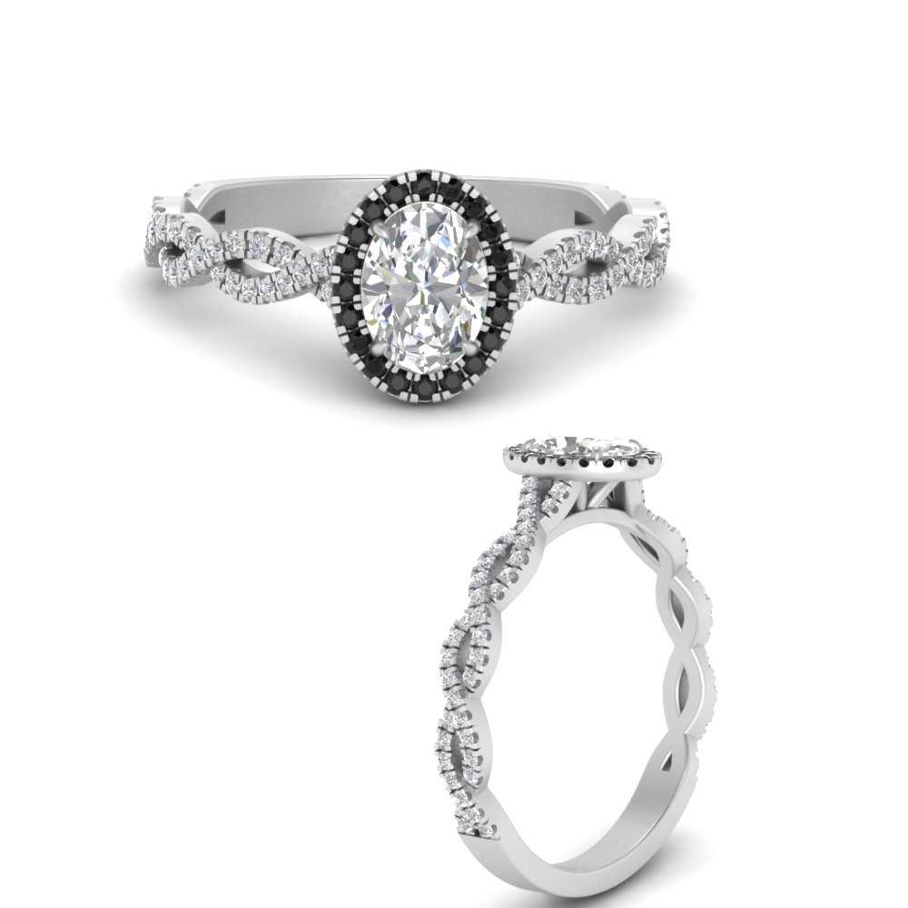 Oval Halo Infinity Vine Engagement Ring