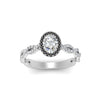 Load image into Gallery viewer, Oval Halo Infinity Vine Engagement Ring