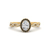 Load image into Gallery viewer, Oval Halo Infinity Vine Engagement Ring