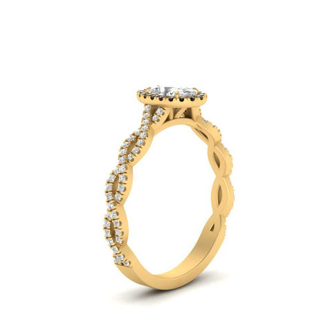 Oval Halo Infinity Vine Engagement Ring