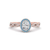 Load image into Gallery viewer, Oval Halo Infinity Vine Engagement Ring