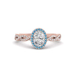 Load image into Gallery viewer, Oval Halo Infinity Vine Engagement Ring
