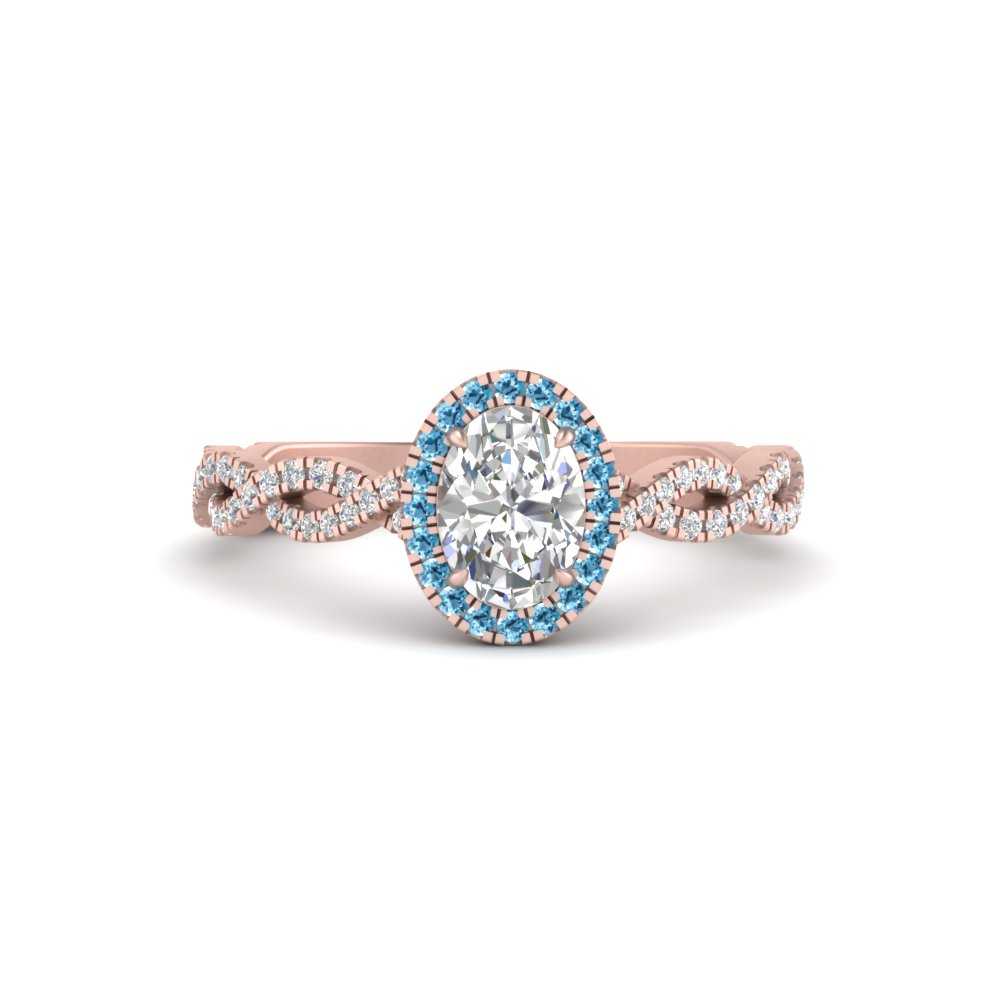 Oval Halo Infinity Vine Engagement Ring