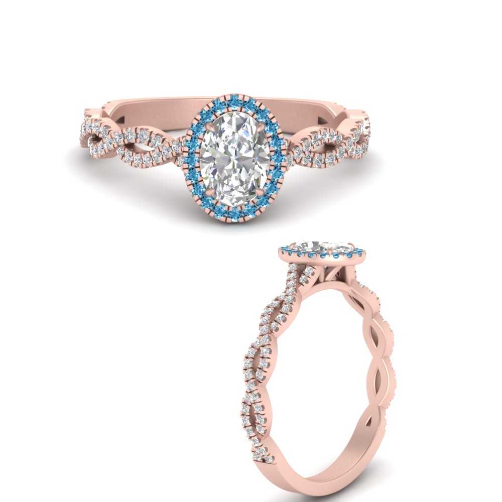 Oval Halo Infinity Vine Engagement Ring