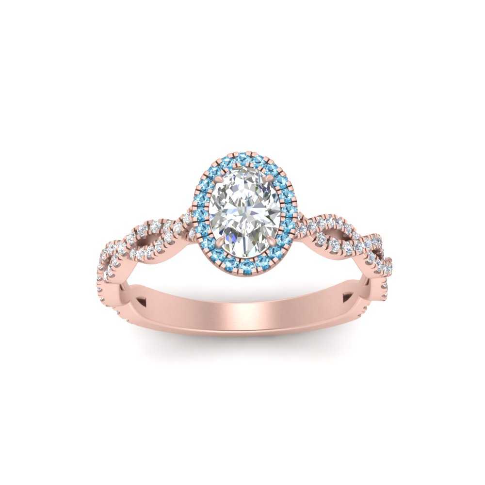 Oval Halo Infinity Vine Engagement Ring
