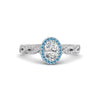 Load image into Gallery viewer, Oval Halo Infinity Vine Engagement Ring