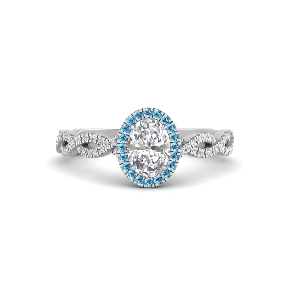 Oval Halo Infinity Vine Engagement Ring