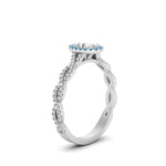 Load image into Gallery viewer, Oval Halo Infinity Vine Engagement Ring
