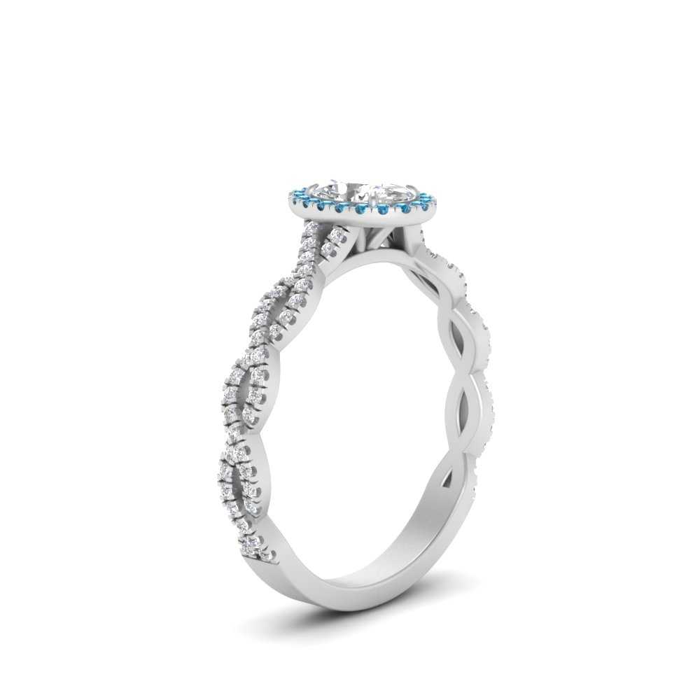 Oval Halo Infinity Vine Engagement Ring