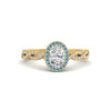Load image into Gallery viewer, Oval Halo Infinity Vine Engagement Ring