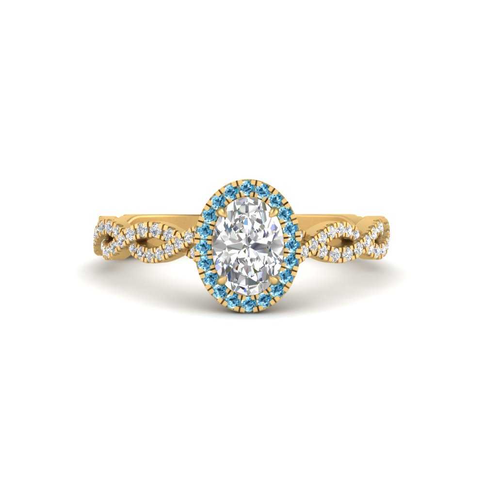 Oval Halo Infinity Vine Engagement Ring