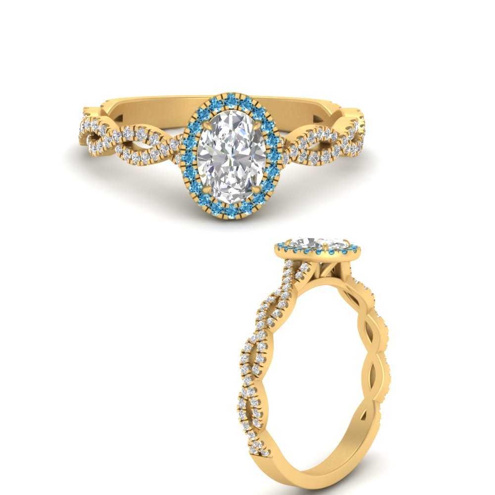 Oval Halo Infinity Vine Engagement Ring