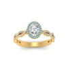 Load image into Gallery viewer, Oval Halo Infinity Vine Engagement Ring