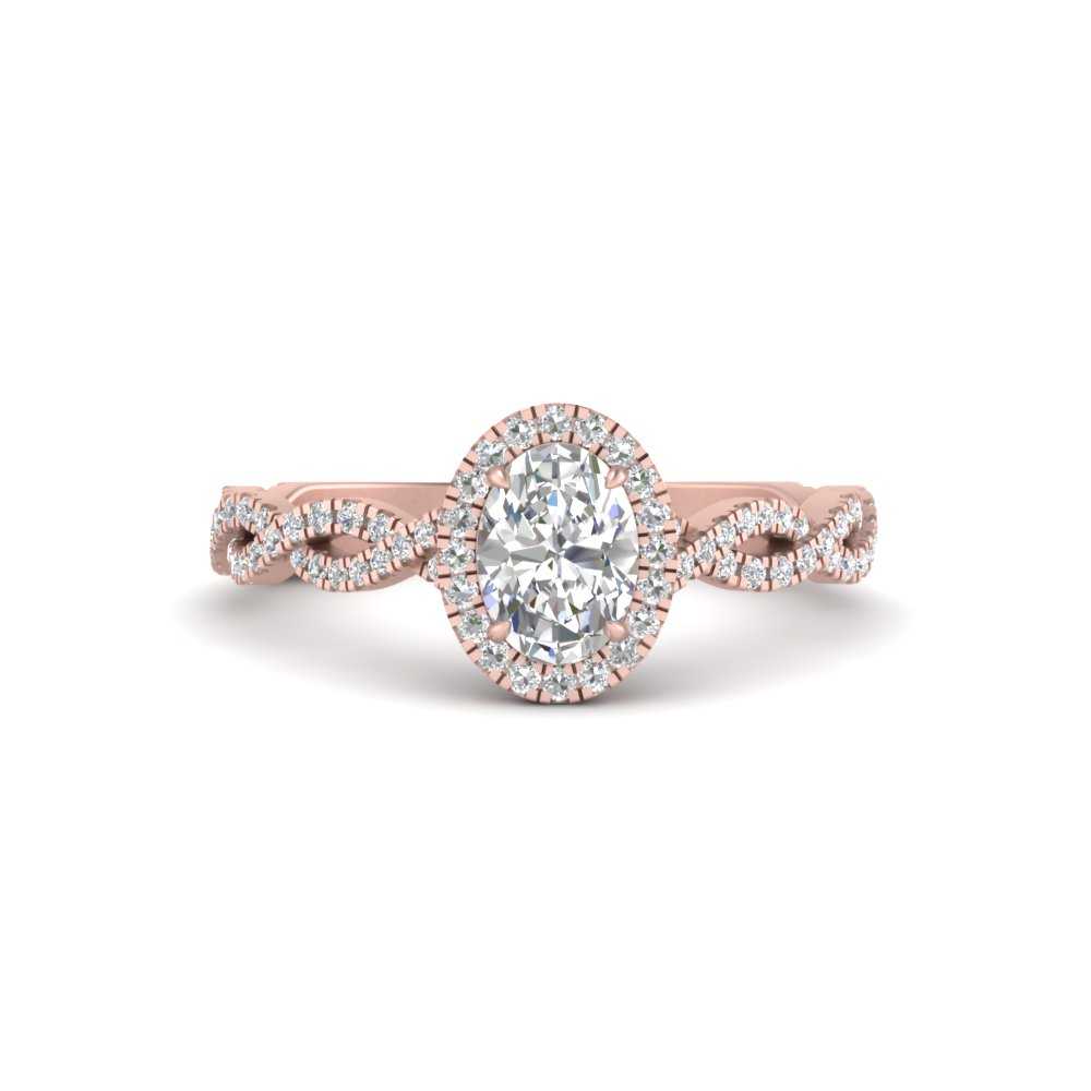 Oval Halo Infinity Vine Engagement Ring