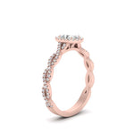 Load image into Gallery viewer, Oval Halo Infinity Vine Engagement Ring
