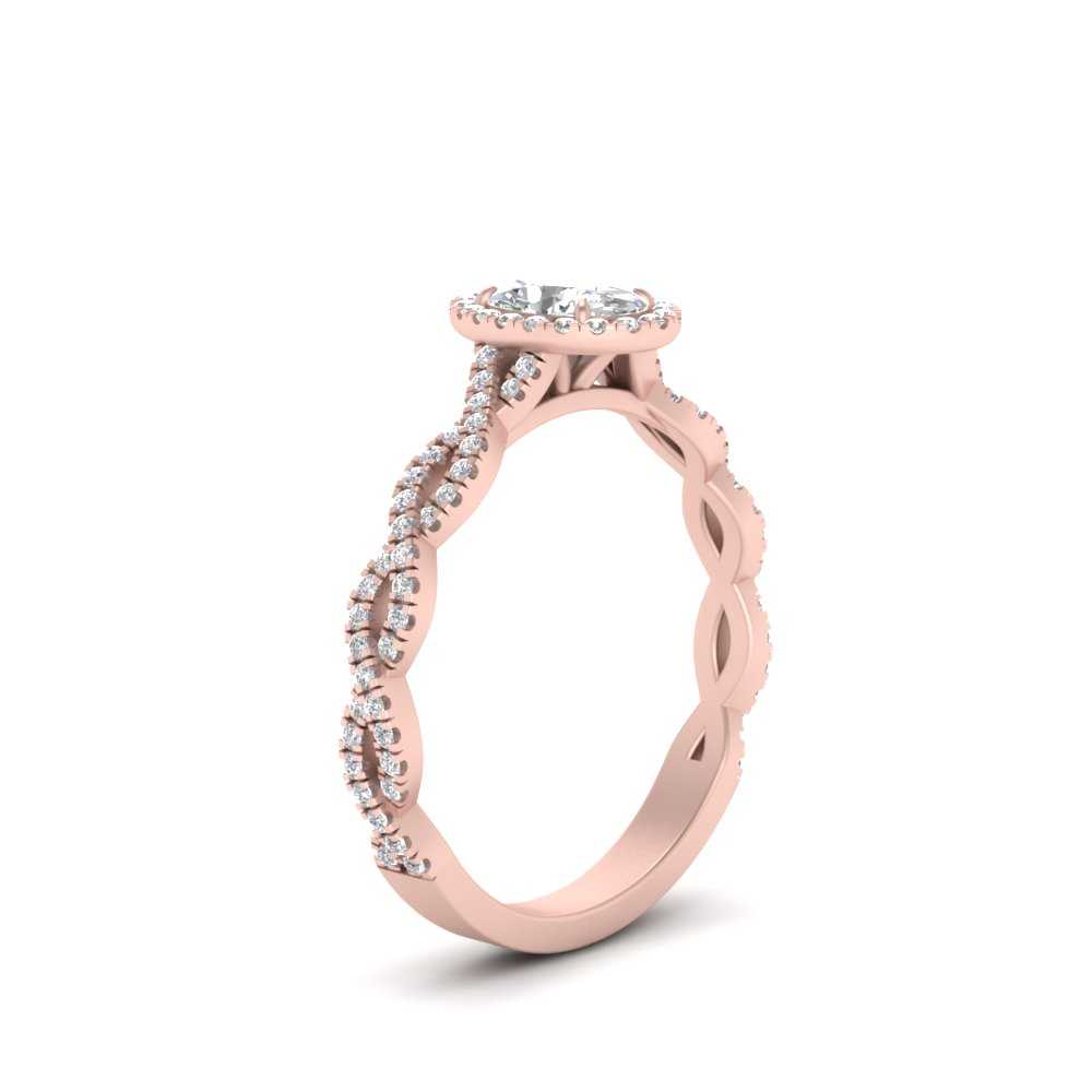 Oval Halo Infinity Vine Engagement Ring