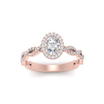Load image into Gallery viewer, Oval Halo Infinity Vine Engagement Ring
