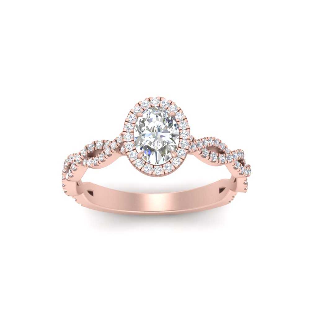 Oval Halo Infinity Vine Engagement Ring