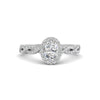 Load image into Gallery viewer, Oval Halo Infinity Vine Engagement Ring