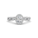 Load image into Gallery viewer, Oval Halo Infinity Vine Engagement Ring
