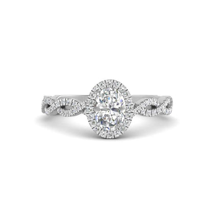 Oval Halo Infinity Vine Engagement Ring