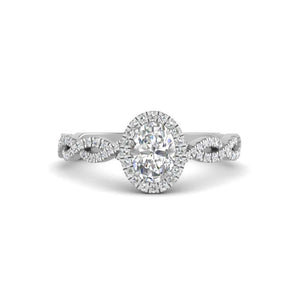 Oval Halo Infinity Vine Engagement Ring