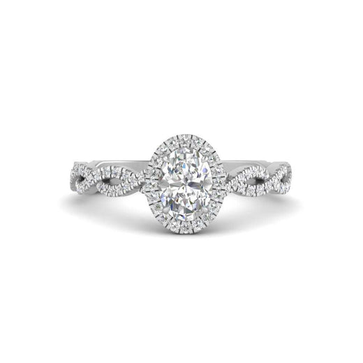 Oval Halo Infinity Vine Engagement Ring