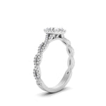 Load image into Gallery viewer, Oval Halo Infinity Vine Engagement Ring

