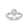 Load image into Gallery viewer, Oval Halo Infinity Vine Engagement Ring