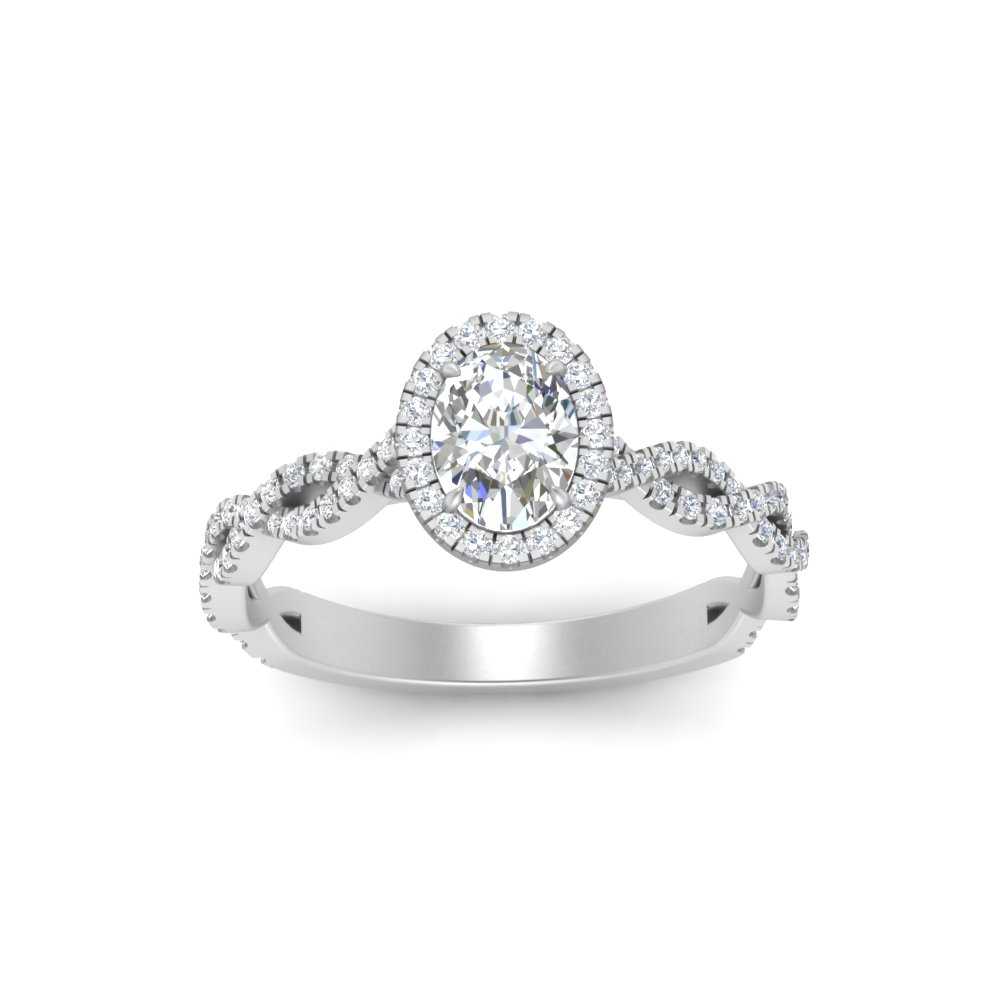 Oval Halo Infinity Vine Engagement Ring