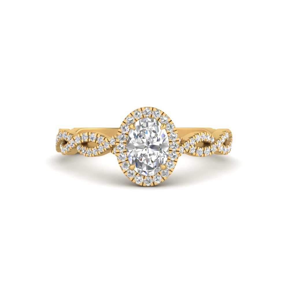 Oval Halo Infinity Vine Engagement Ring