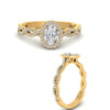 Load image into Gallery viewer, Oval Halo Infinity Vine Engagement Ring