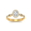 Load image into Gallery viewer, Oval Halo Infinity Vine Engagement Ring